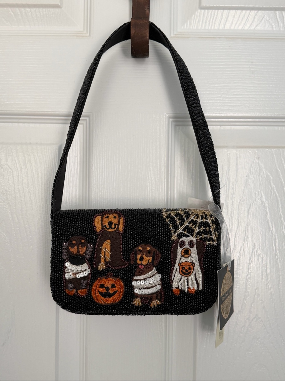 TJX Beaded Halloween Dog Clutch Anthropologie TJMaxx Marshalls - Picture 3 of 6